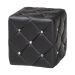 Baxton Studio Stacey Modern and Contemporary Black Faux Leather Upholstered Ottoman - 1710-Black