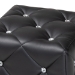 Baxton Studio Stacey Modern and Contemporary Black Faux Leather Upholstered Ottoman - 1710-Black