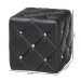 Baxton Studio Stacey Modern and Contemporary Black Faux Leather Upholstered Ottoman - 1710-Black
