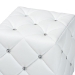 Baxton Studio Stacey Modern and Contemporary White Faux Leather Upholstered Ottoman - 1710-White