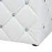 Baxton Studio Stacey Modern and Contemporary White Faux Leather Upholstered Ottoman - 1710-White