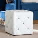 Baxton Studio Stacey Modern and Contemporary White Faux Leather Upholstered Ottoman - 1710-White