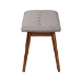 Baxton Studio Flora II Mid-Century Modern Light Grey Fabric Upholstered Medium Oak Finished Wood Dining Bench - Flora2-Light Grey/Medium Oak-Bench