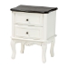 Baxton Studio Darlene Classic and Traditional French White and Cherry Brown Finished Wood 2-Drawer End Table - JY-132054-2 DW ET