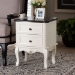Baxton Studio Darlene Classic and Traditional French White and Cherry Brown Finished Wood 2-Drawer End Table - JY-132054-2 DW ET