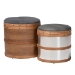 Baxton Studio Caleb Modern Grey Fabric and Alligator Faux Leather 2-Piece Storage Ottoman Set - R87R504-2PC Otto Set