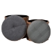 Baxton Studio Caleb Modern Grey Fabric and Alligator Faux Leather 2-Piece Storage Ottoman Set - R87R504-2PC Otto Set