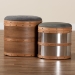 Baxton Studio Caleb Modern Grey Fabric and Alligator Faux Leather 2-Piece Storage Ottoman Set - R87R504-2PC Otto Set