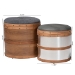 Baxton Studio Caleb Modern Grey Fabric and Alligator Faux Leather 2-Piece Storage Ottoman Set - R87R504-2PC Otto Set