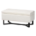 Baxton Studio Esther Modern and Contemporary Beige Velvet Fabric Upholstered and Dark Brown Finished Wood Storage Ottoman - WS-20716-Beige/Espresso-Otto