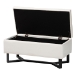 Baxton Studio Esther Modern and Contemporary Beige Velvet Fabric Upholstered and Dark Brown Finished Wood Storage Ottoman - WS-20716-Beige/Espresso-Otto