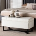 Baxton Studio Esther Modern and Contemporary Beige Velvet Fabric Upholstered and Dark Brown Finished Wood Storage Ottoman - WS-20716-Beige/Espresso-Otto