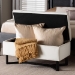 Baxton Studio Esther Modern and Contemporary Beige Velvet Fabric Upholstered and Dark Brown Finished Wood Storage Ottoman - WS-20716-Beige/Espresso-Otto
