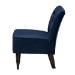 Baxton Studio Harmon Modern and Contemporary Transitional Navy Blue Velvet Fabric Upholstered and Black Finished Wood Accent Chair - RAC515FB-Navy Blue Velvet/Black-CC