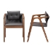 Baxton Studio Marcena Mid-Century Modern Grey Imitation Leather Upholstered and Walnut Brown Finished Wood 2-Piece Dining Chair Set - RDC828-Grey/Walnut-DC