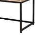 Baxton Studio Ardon Bohemian Light Brown Finished Wood and Black Metal 2-Door Storage Cabinet with Natural Rattan - MUS-003-Natural/Black