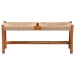 Baxton Studio Saura Mid-Century Modern Oak Brown Finished Wood and Hemp Dining Bench - SK9151-Oak-Bench