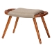 Baxton Studio Banner Mid-Century Modern Light Brown Fabric Upholstered and Oak Brown Finished Wood Accent Bench - SF9120-Upholstered Oak-Bench