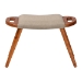 Baxton Studio Banner Mid-Century Modern Light Brown Fabric Upholstered and Oak Brown Finished Wood Accent Bench - SF9120-Upholstered Oak-Bench