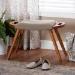Baxton Studio Banner Mid-Century Modern Light Brown Fabric Upholstered and Oak Brown Finished Wood Accent Bench - SF9120-Upholstered Oak-Bench