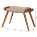 Baxton Studio Banner Mid-Century Modern Light Brown Fabric Upholstered and Oak Brown Finished Wood Accent Bench - SF9120-Upholstered Oak-Bench