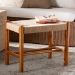 Baxton Studio Saura Mid-Century Modern Oak Brown Finished Wood and Hemp Accent Bench - SK9149-Oak Woven Seat-Bench
