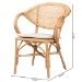 bali & pari Varick Modern Bohemian Natural Brown Finished Rattan Dining Chair - RCN001-Rattan-DC