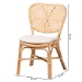 bali & pari Nadira Modern Bohemian Natural Brown Finished Rattan Dining Chair - RCN003-Rattan-DC