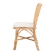 bali & pari Nadira Modern Bohemian Natural Brown Finished Rattan Dining Chair - RCN003-Rattan-DC