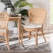bali & pari Nadira Modern Bohemian Natural Brown Finished Rattan Dining Chair - RCN003-Rattan-DC