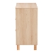 Baxton Studio Sebille Mid-Century Modern Light Brown Finished Wood 3-Drawer Storage Cabinet with Natural Rattan - LC21020906-Rattan-3DW-Cabinet