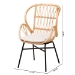 bali & pari Caelia Modern Bohemian Natural Brown Rattan and Black Metal Chair - RMC033-Rattan-DC