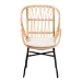 bali & pari Caelia Modern Bohemian Natural Brown Rattan and Black Metal Chair - RMC033-Rattan-DC