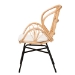 bali & pari Caelia Modern Bohemian Natural Brown Rattan and Black Metal Chair - RMC033-Rattan-DC