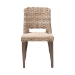 bali & pari Magy Modern Bohemian Grey Rattan and Natural Brown Finished Wood Dining Chair - Magy-Grey Natural-DC