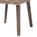 bali & pari Magy Modern Bohemian Grey Rattan and Natural Brown Finished Wood Dining Chair - Magy-Grey Natural-DC