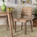 bali & pari Magy Modern Bohemian Grey Rattan and Natural Brown Finished Wood Dining Chair - Magy-Grey Natural-DC