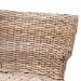 bali & pari Enver Modern Bohemian Grey Rattan and Brown Wood Dining Chair - Enver-Grey Natural Rattan-DC