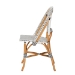 bali & pari Genica Classic French Black and White Weaving and Natural Brown Rattan Indoor and Outdoor Bistro Chair - DC613-Rattan-DC No Arm