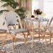 bali & pari Genica Classic French Black and White Weaving and Natural Brown Rattan Indoor and Outdoor Bistro Chair - DC613-Rattan-DC No Arm