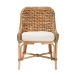 bali & pari Kyle Modern Bohemian Natural Brown Woven Rattan Dining Side Chair With Cushion - Kyle-Rattan-DC-No Arm