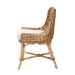 bali & pari Kyle Modern Bohemian Natural Brown Woven Rattan Dining Side Chair With Cushion - Kyle-Rattan-DC-No Arm