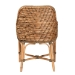 bali & pari Kyle Modern Bohemian Natural Brown Woven Rattan Dining Arm Chair with Cushion - Kyle-Rattan-DC-Arm