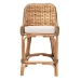 bali & pari Kyle Modern Bohemian Natural Brown Woven Rattan Counter Stool with Cushion - Kyle-Rattan-CS
