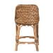bali & pari Kyle Modern Bohemian Natural Brown Woven Rattan Counter Stool with Cushion - Kyle-Rattan-CS