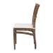 bali & pari Laluna Modern Bohemian Greywashed Natural Rattan and Mahogany Dining Chair with Cushion - Laluna-Grey Natural Rattan-DC