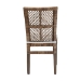 bali & pari Laluna Modern Bohemian Greywashed Natural Rattan and Mahogany Dining Chair with Cushion - Laluna-Grey Natural Rattan-DC