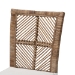 bali & pari Laluna Modern Bohemian Greywashed Natural Rattan and Mahogany Dining Chair with Cushion - Laluna-Grey Natural Rattan-DC