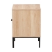 Baxton Studio Caterina Mid-Century Modern Transitional Natural Brown Finished Wood and Natural Rattan 1-Door End Table - WES-2101-Natural/Black-ET