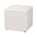 Baxton Studio Isaiah Modern and Contemporary Ivory Boucle Upholstered Ottoman - 1709A-Beige-Ottoman